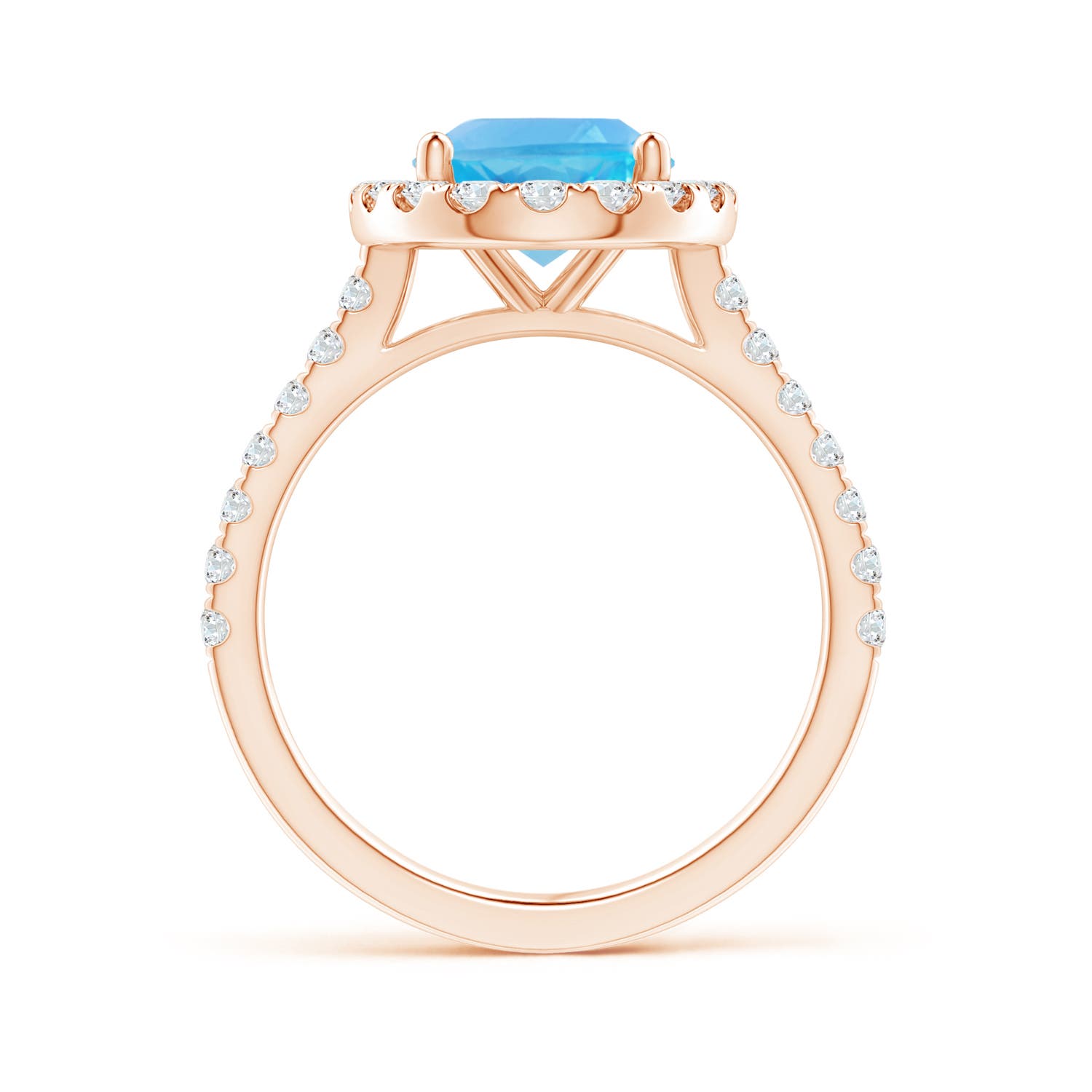 AA - Swiss Blue Topaz / 3.92 CT / 14 KT Rose Gold