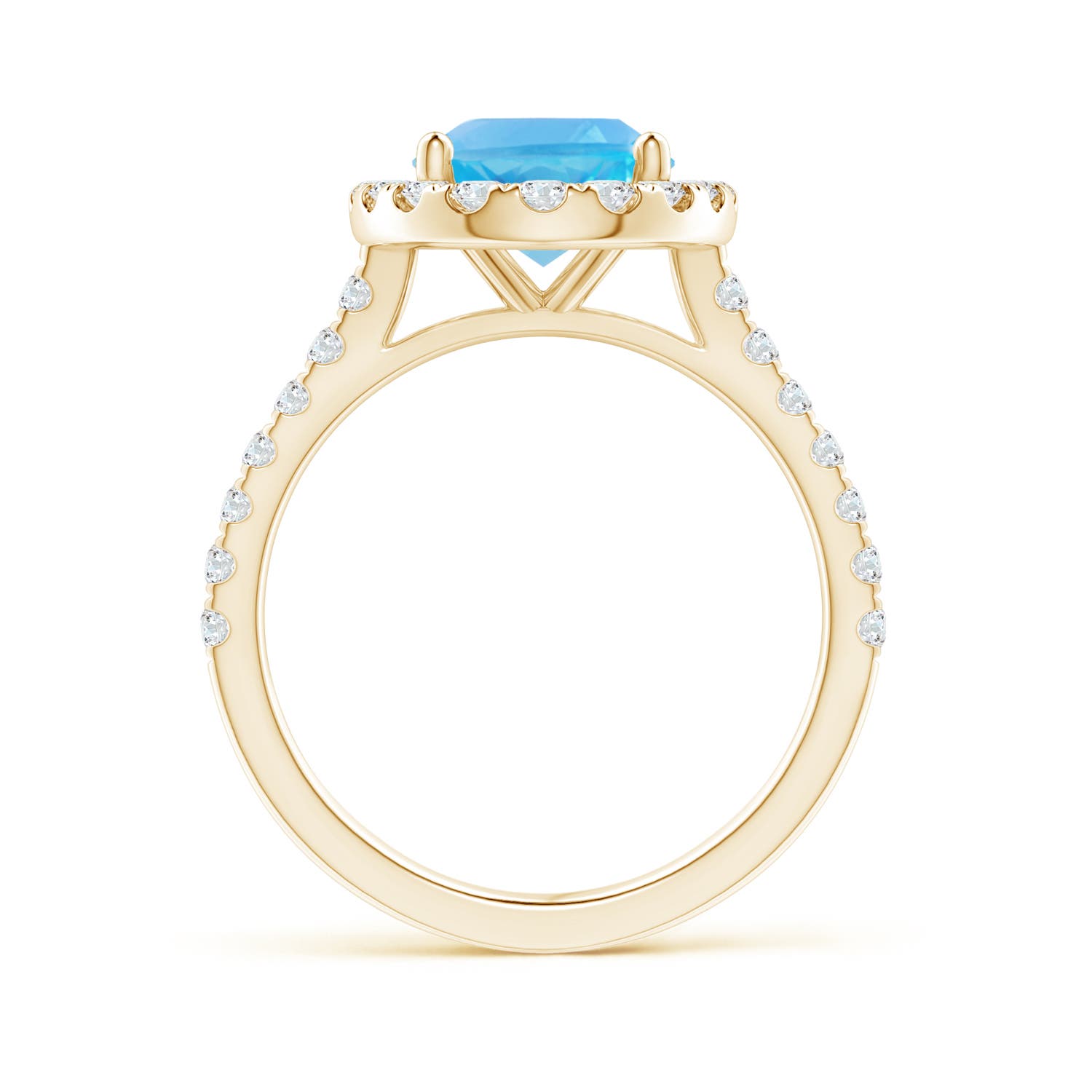 AA - Swiss Blue Topaz / 3.92 CT / 14 KT Yellow Gold