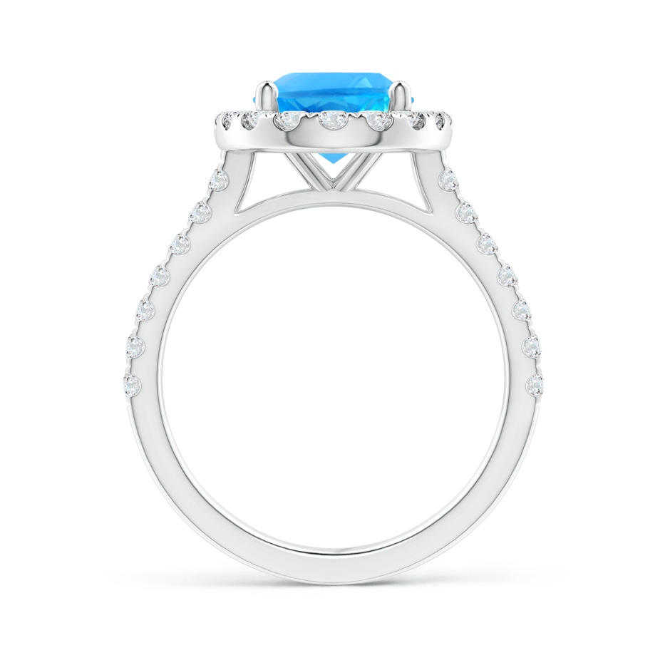 10x8mm AAAA Prong-Set Oval Swiss Blue Topaz Halo Ring with Diamond Accents in White Gold side 199