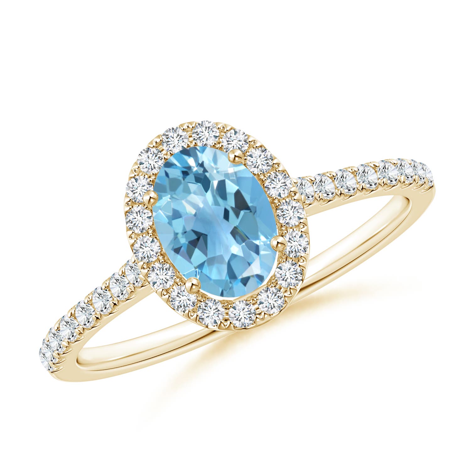 A - Swiss Blue Topaz / 1.21 CT / 14 KT Yellow Gold