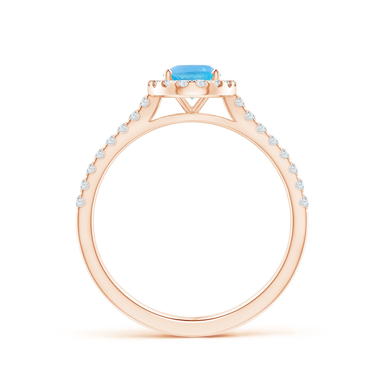 AA - Swiss Blue Topaz / 1.21 CT / 14 KT Rose Gold