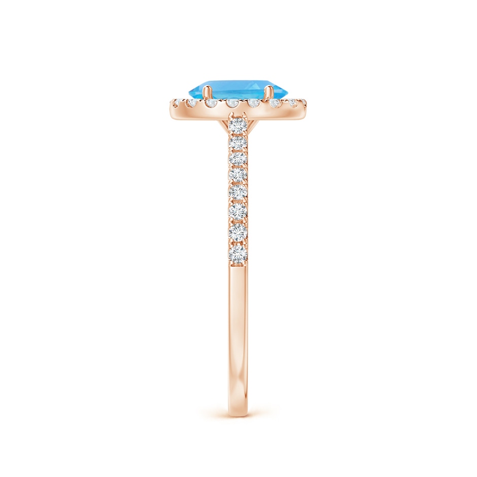 7x5mm AA Prong-Set Oval Swiss Blue Topaz Halo Ring with Diamond Accents in Rose Gold side 299