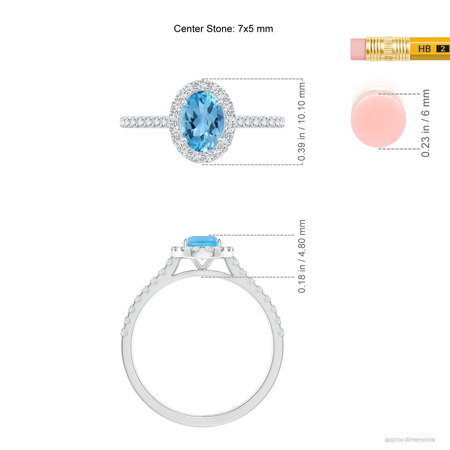 AA - Swiss Blue Topaz / 1.21 CT / 14 KT White Gold