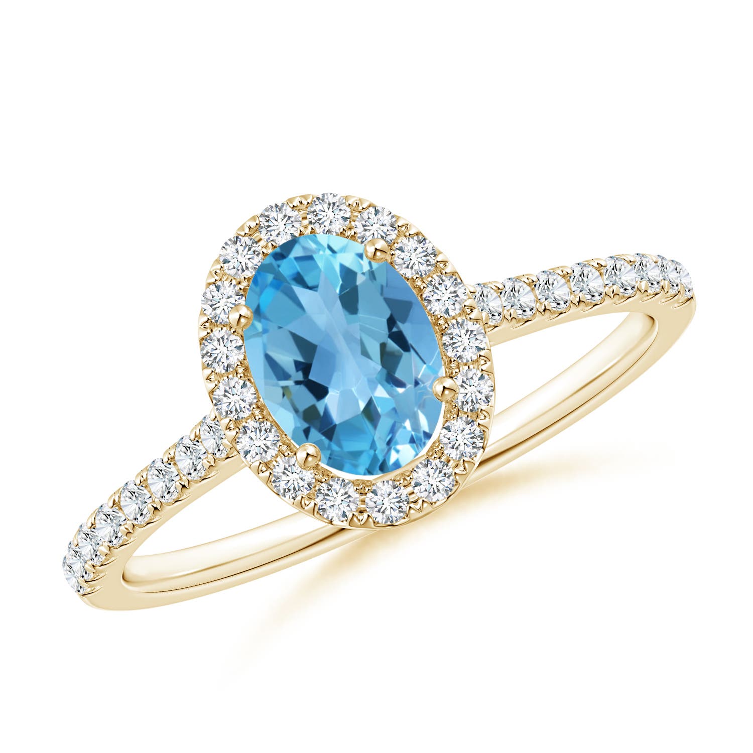 AA - Swiss Blue Topaz / 1.21 CT / 14 KT Yellow Gold