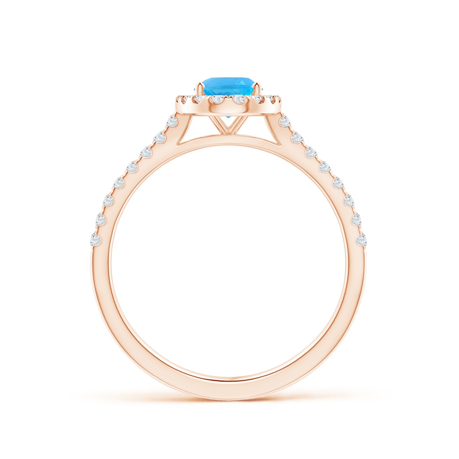7x5mm AAA Prong-Set Oval Swiss Blue Topaz Halo Ring with Diamond Accents in Rose Gold side 199