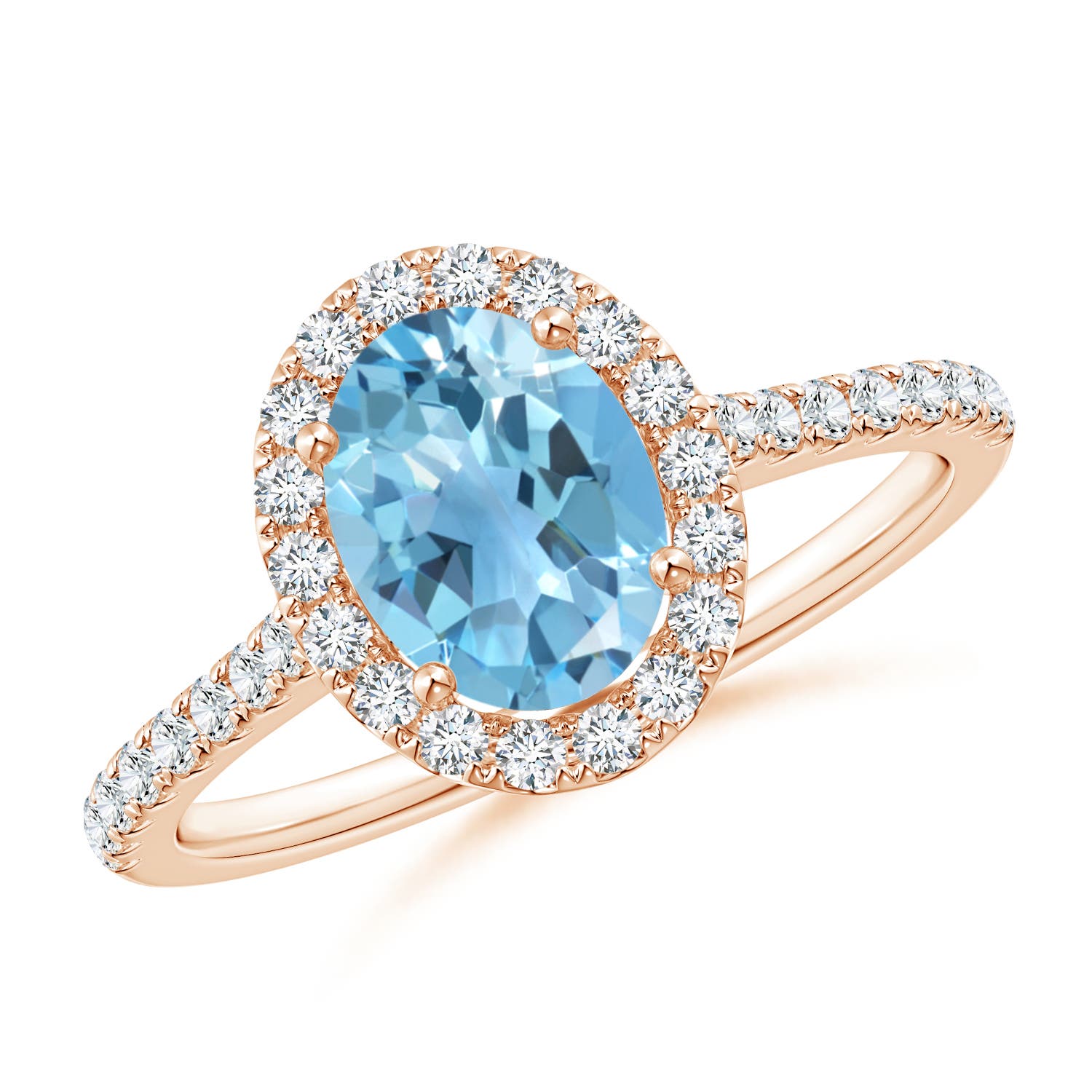 A - Swiss Blue Topaz / 1.84 CT / 14 KT Rose Gold