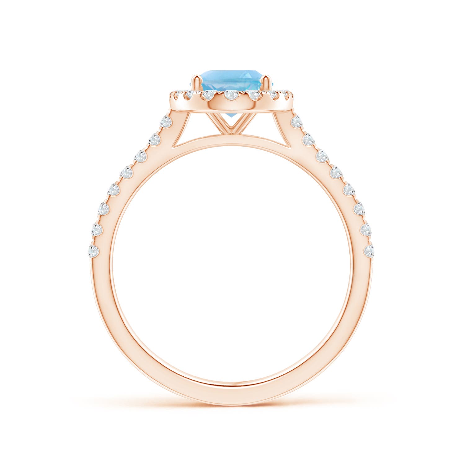 A - Swiss Blue Topaz / 1.84 CT / 14 KT Rose Gold