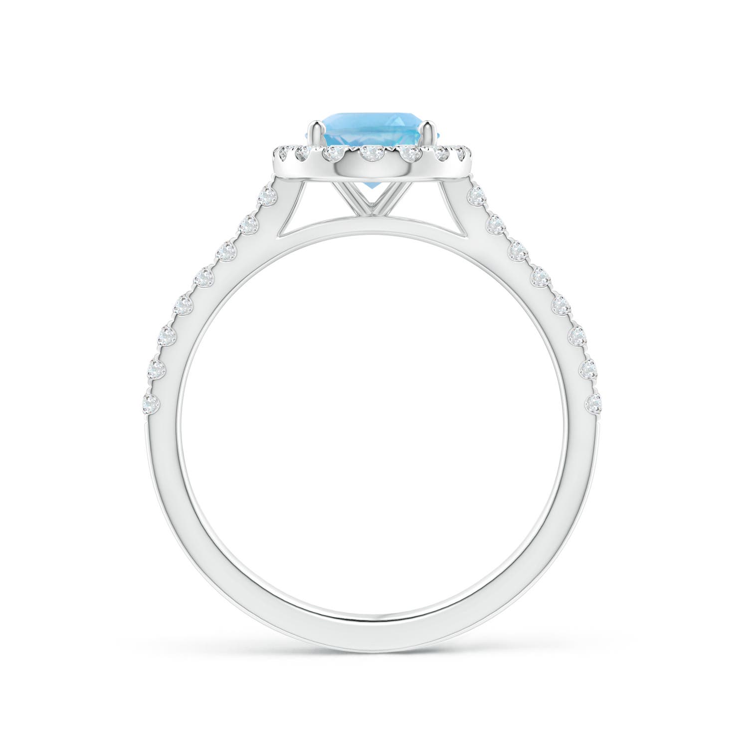 A - Swiss Blue Topaz / 1.84 CT / 14 KT White Gold