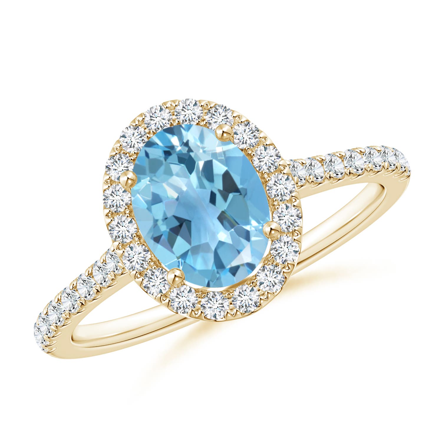 A - Swiss Blue Topaz / 1.84 CT / 14 KT Yellow Gold