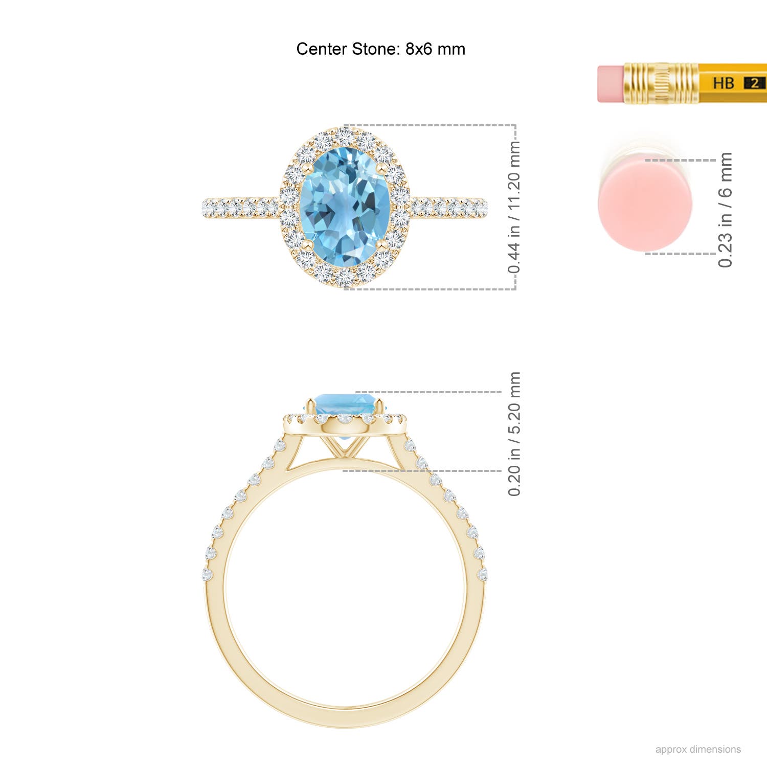 A - Swiss Blue Topaz / 1.84 CT / 14 KT Yellow Gold