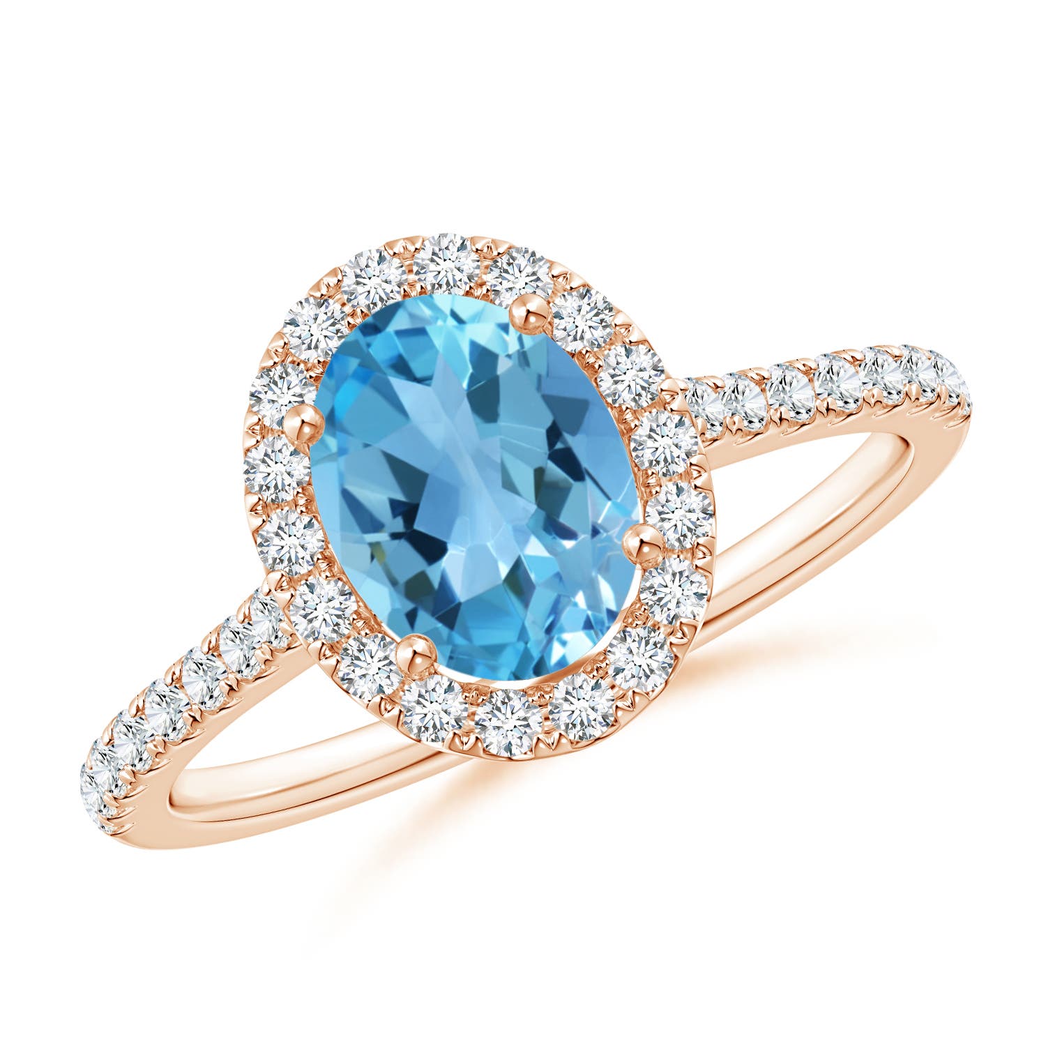 AA - Swiss Blue Topaz / 1.84 CT / 14 KT Rose Gold