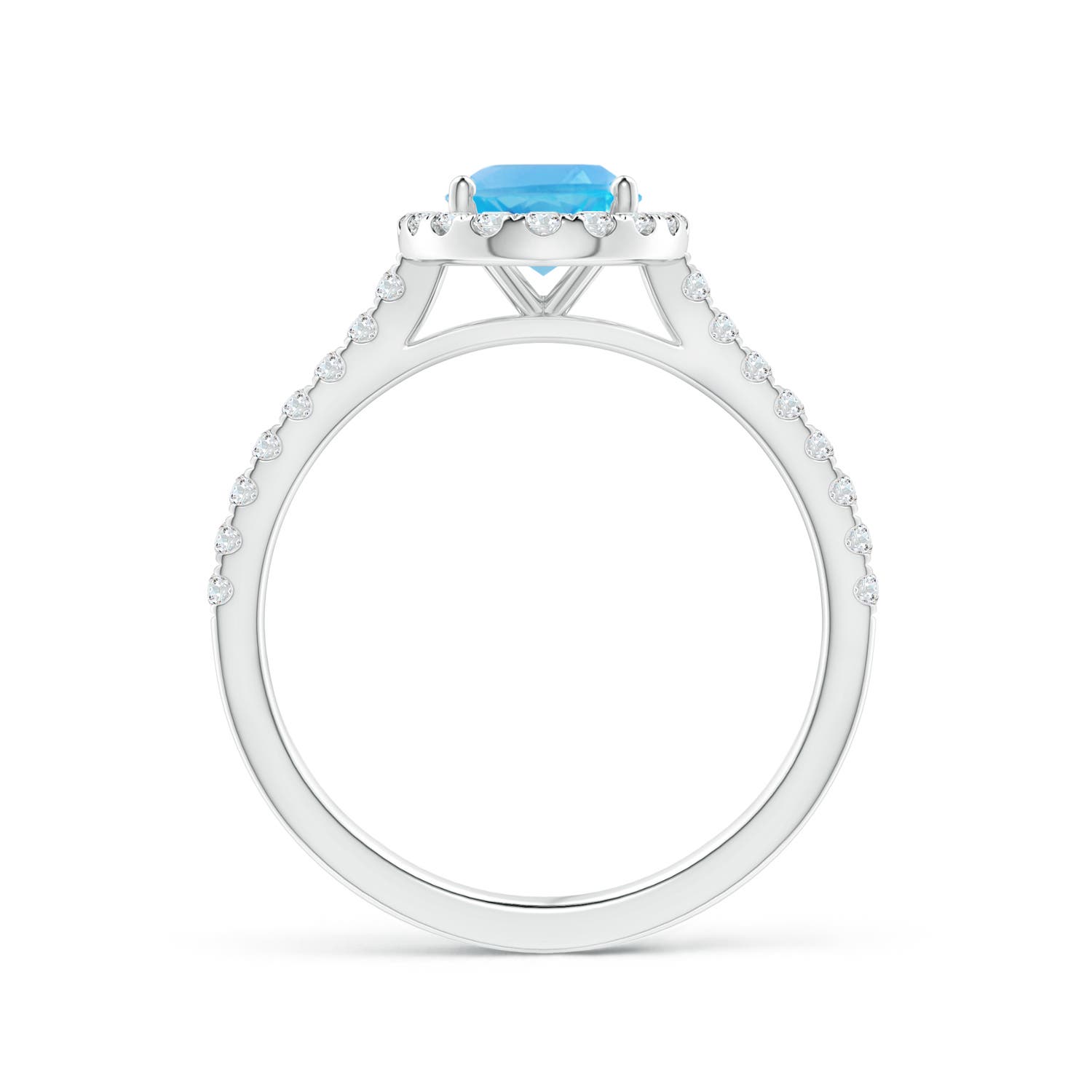 AA - Swiss Blue Topaz / 1.84 CT / 14 KT White Gold