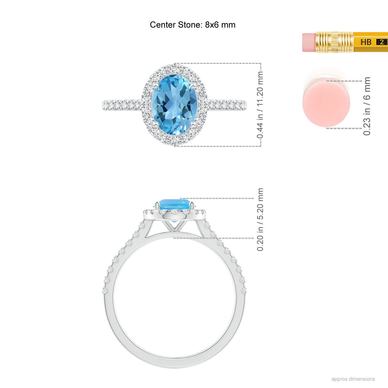 AA - Swiss Blue Topaz / 1.84 CT / 14 KT White Gold