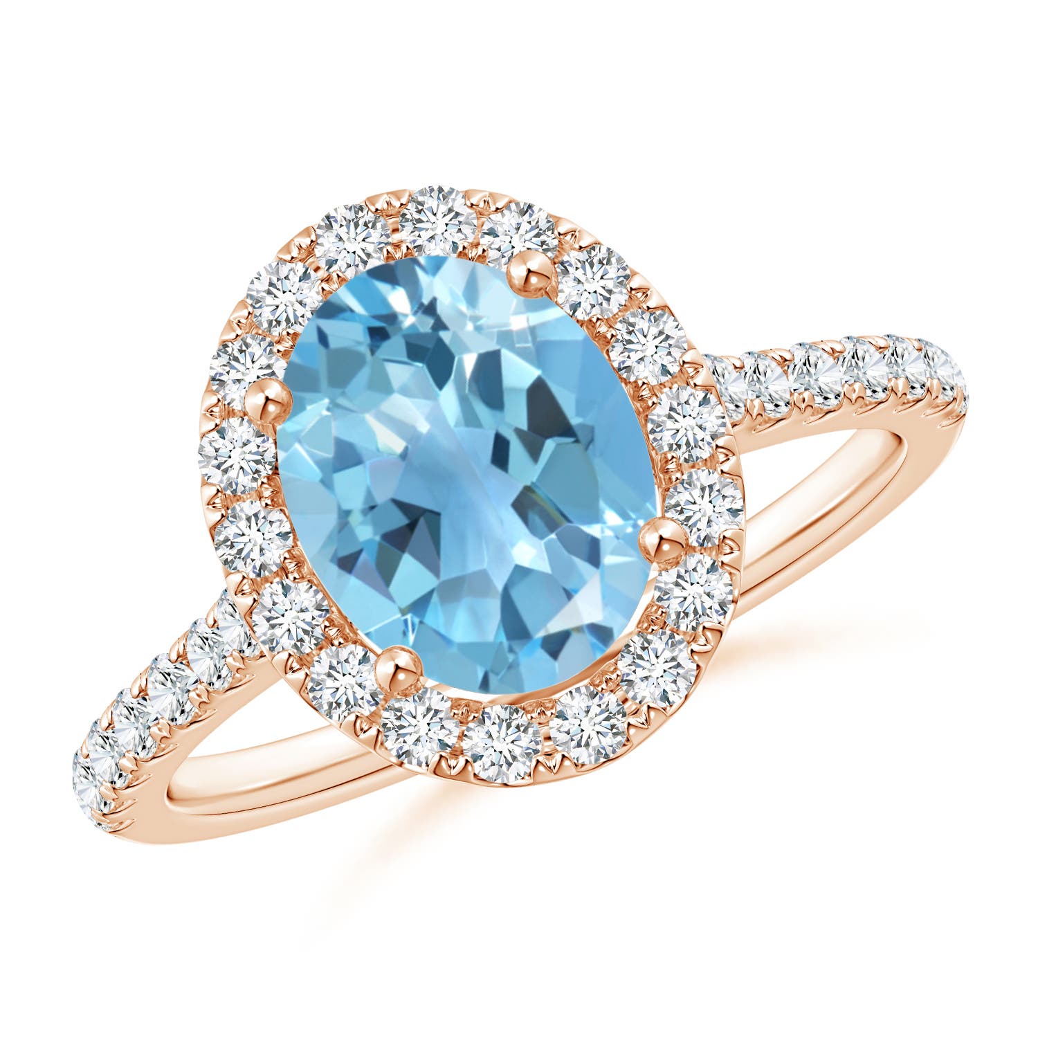 A - Swiss Blue Topaz / 2.7 CT / 14 KT Rose Gold