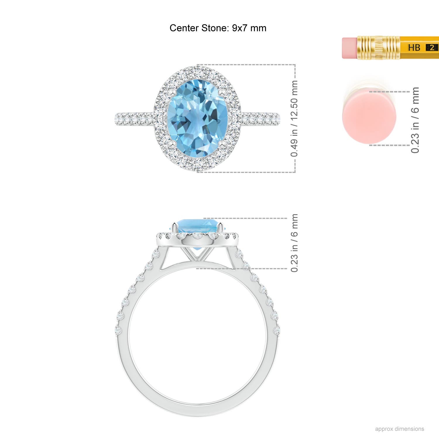 A - Swiss Blue Topaz / 2.7 CT / 14 KT White Gold