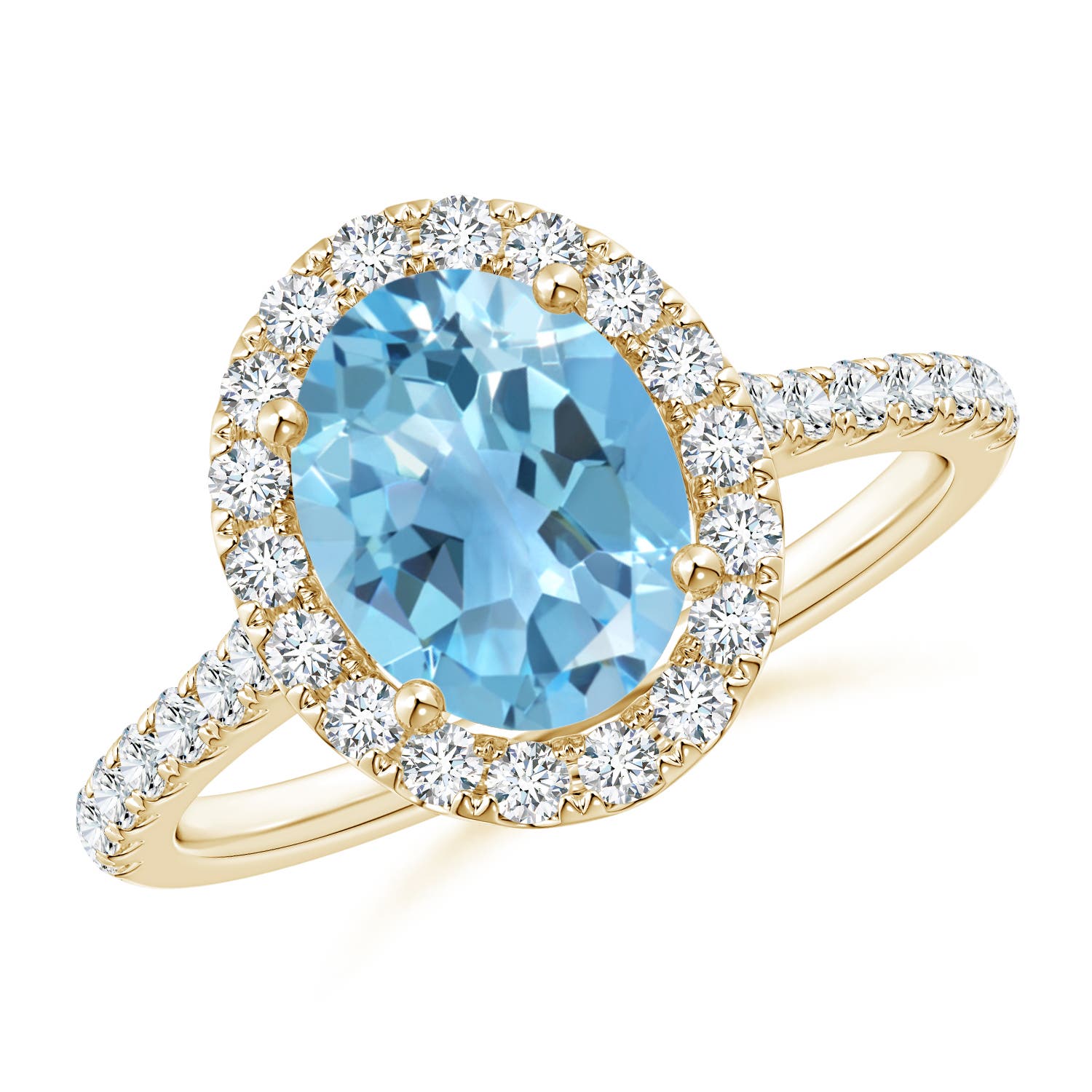 A - Swiss Blue Topaz / 2.7 CT / 14 KT Yellow Gold