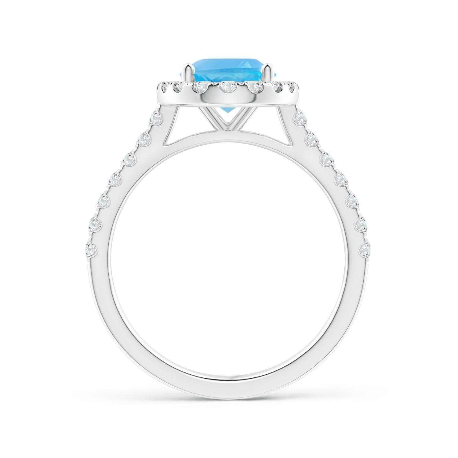 AA - Swiss Blue Topaz / 2.7 CT / 14 KT White Gold