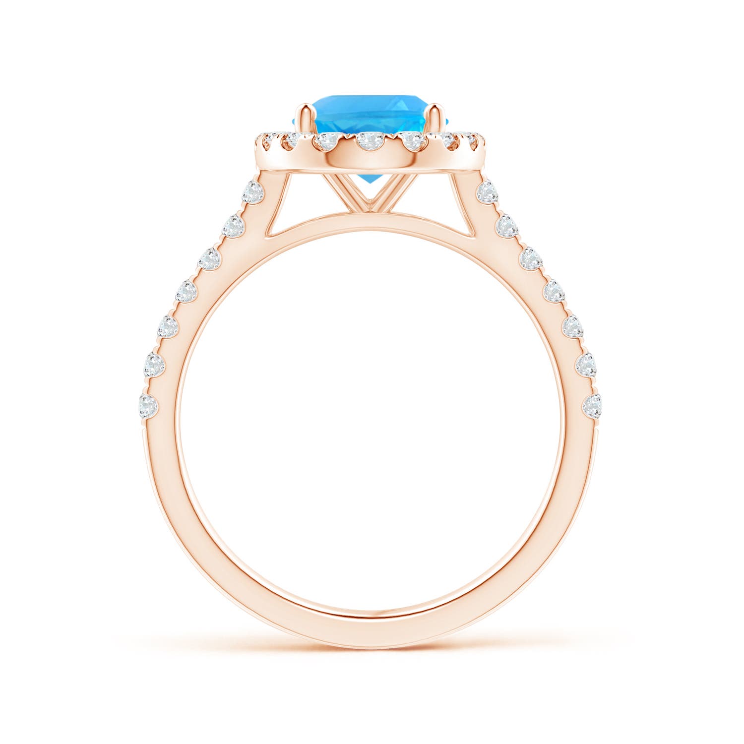 AAA - Swiss Blue Topaz / 2.7 CT / 14 KT Rose Gold