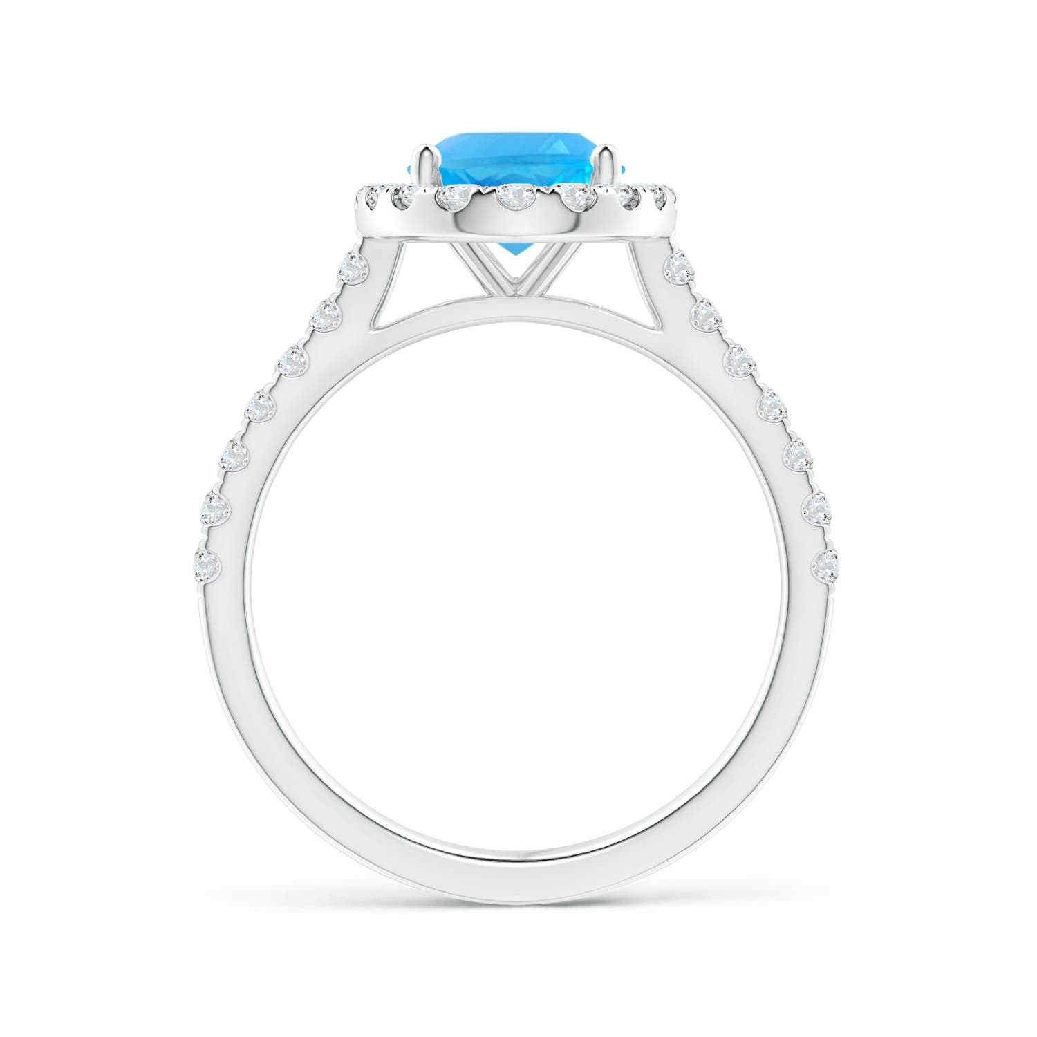 AAA - Swiss Blue Topaz / 2.7 CT / 14 KT White Gold