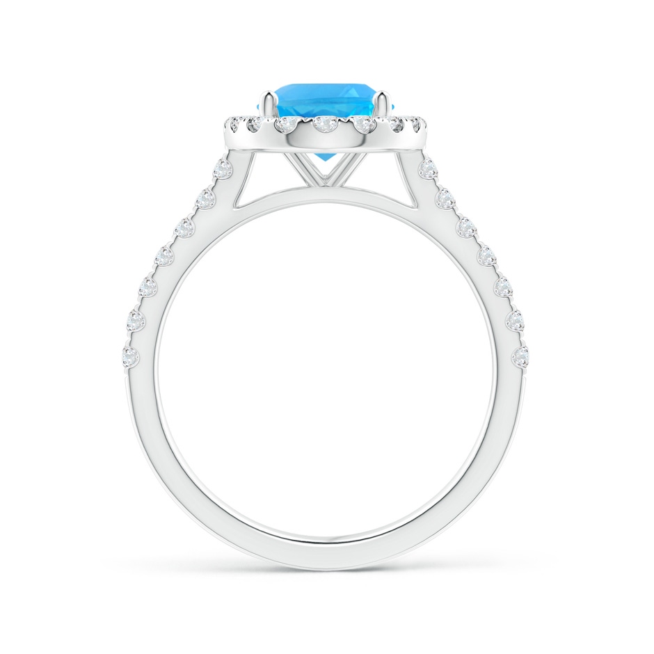 9x7mm AAA Oval Swiss Blue Topaz Halo Ring with Diamond Accents in White Gold side-1