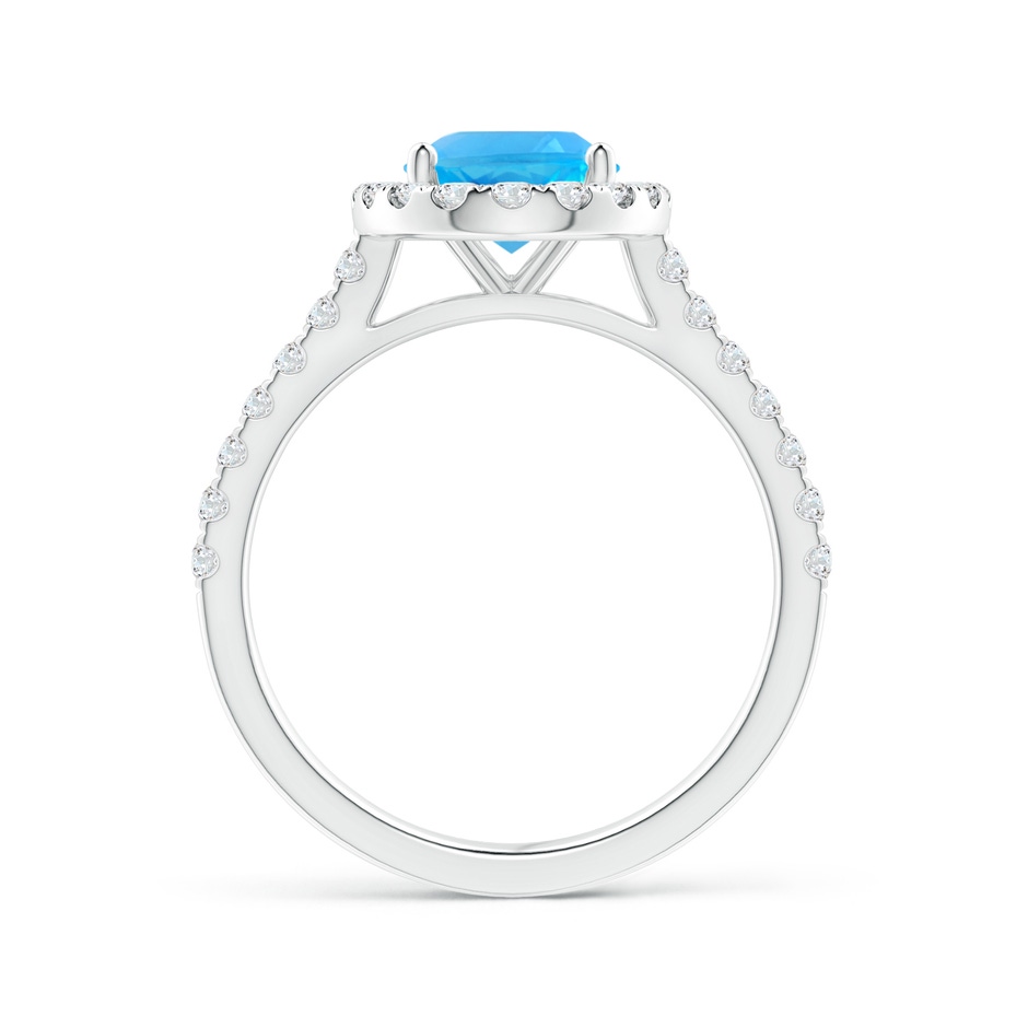 9x7mm AAA Prong-Set Oval Swiss Blue Topaz Halo Ring with Diamond Accents in White Gold side 199