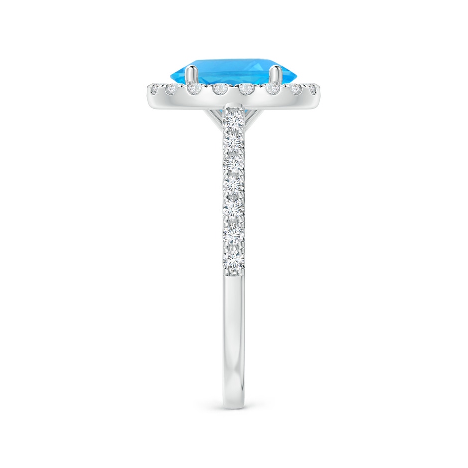 9x7mm AAA Prong-Set Oval Swiss Blue Topaz Halo Ring with Diamond Accents in White Gold side 299
