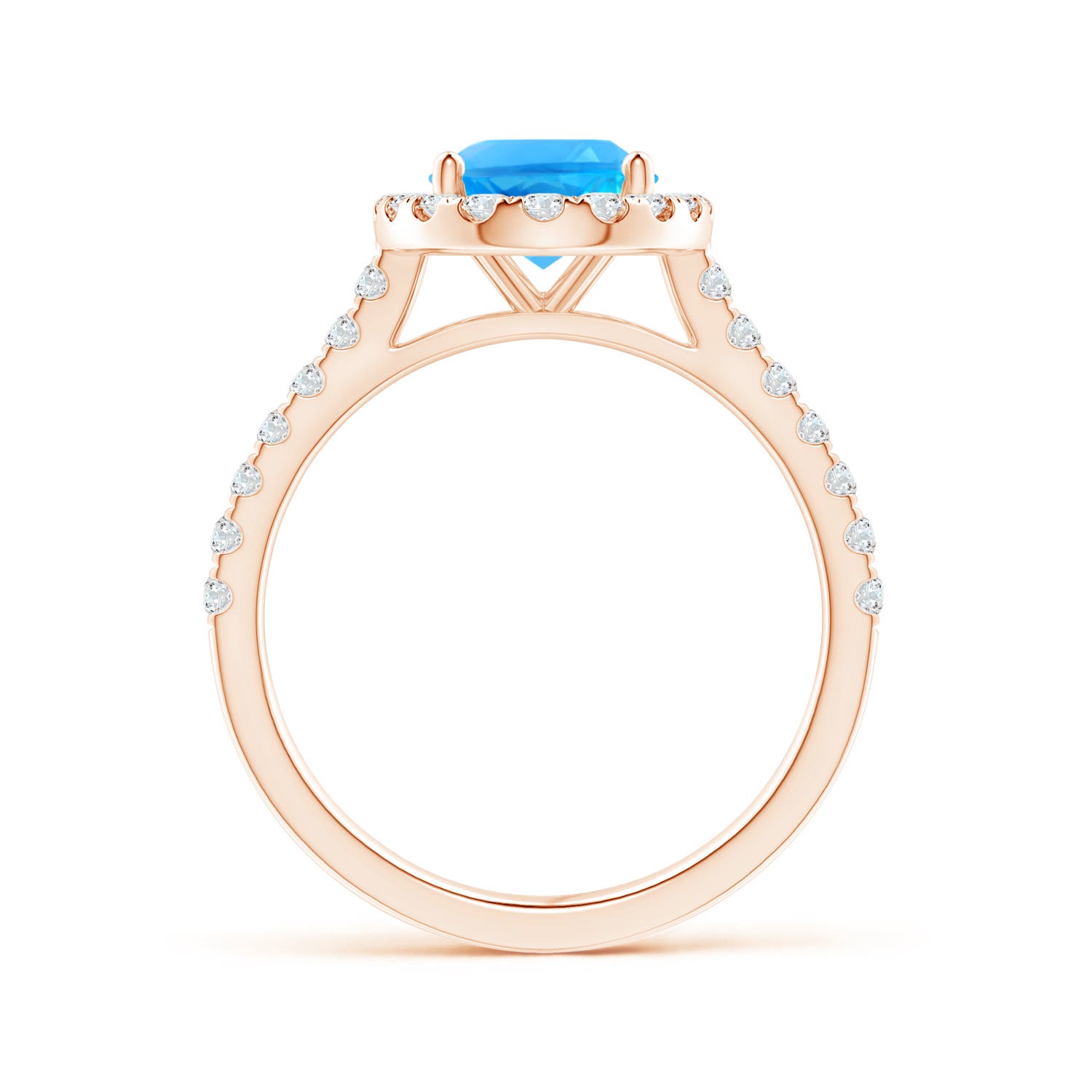 AAAA - Swiss Blue Topaz / 2.7 CT / 14 KT Rose Gold