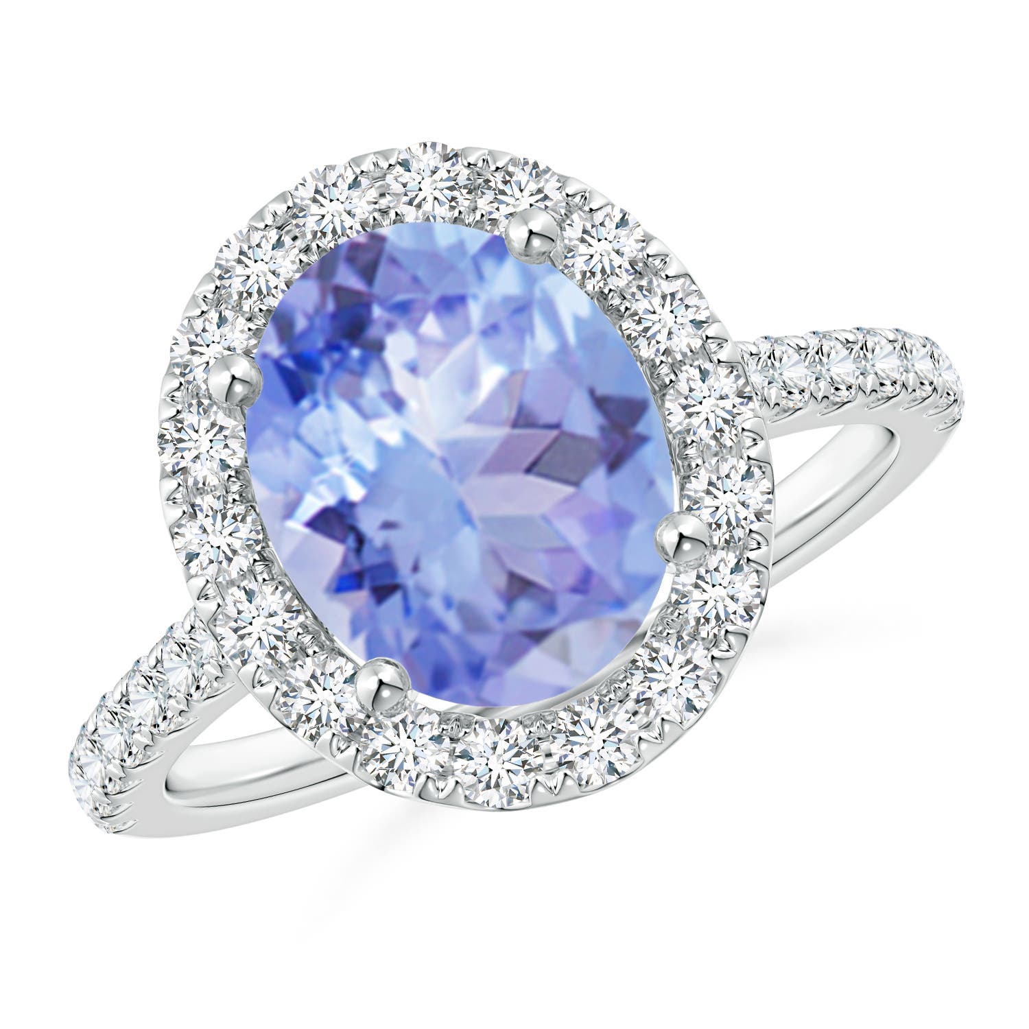 A - Tanzanite / 3.57 CT / 14 KT White Gold