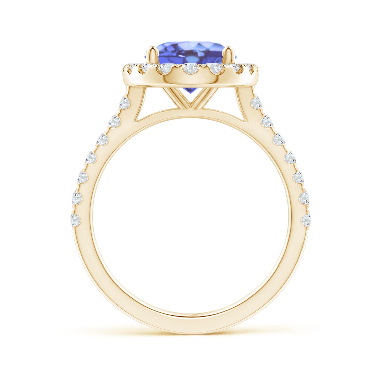 A - Tanzanite / 3.57 CT / 14 KT Yellow Gold