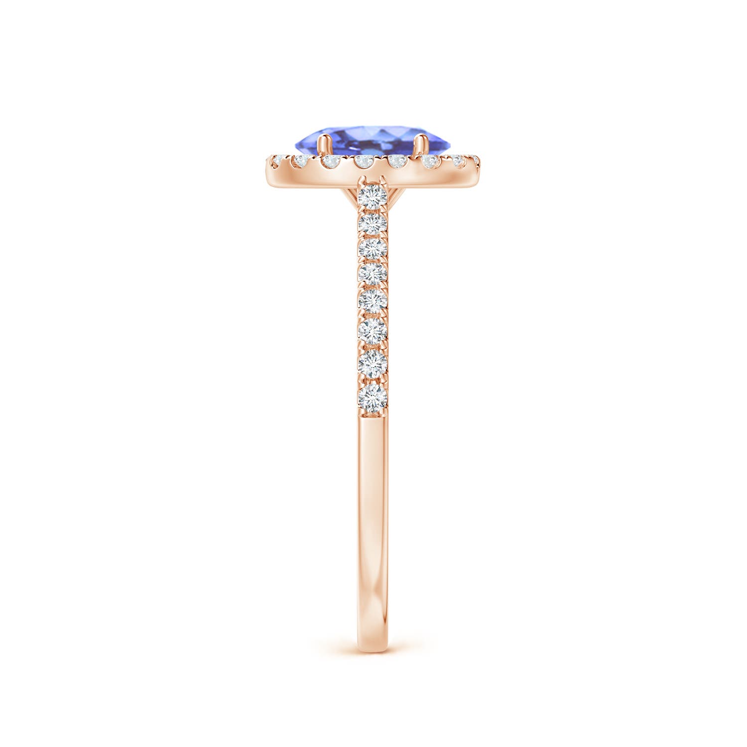 A - Tanzanite / 1.06 CT / 14 KT Rose Gold