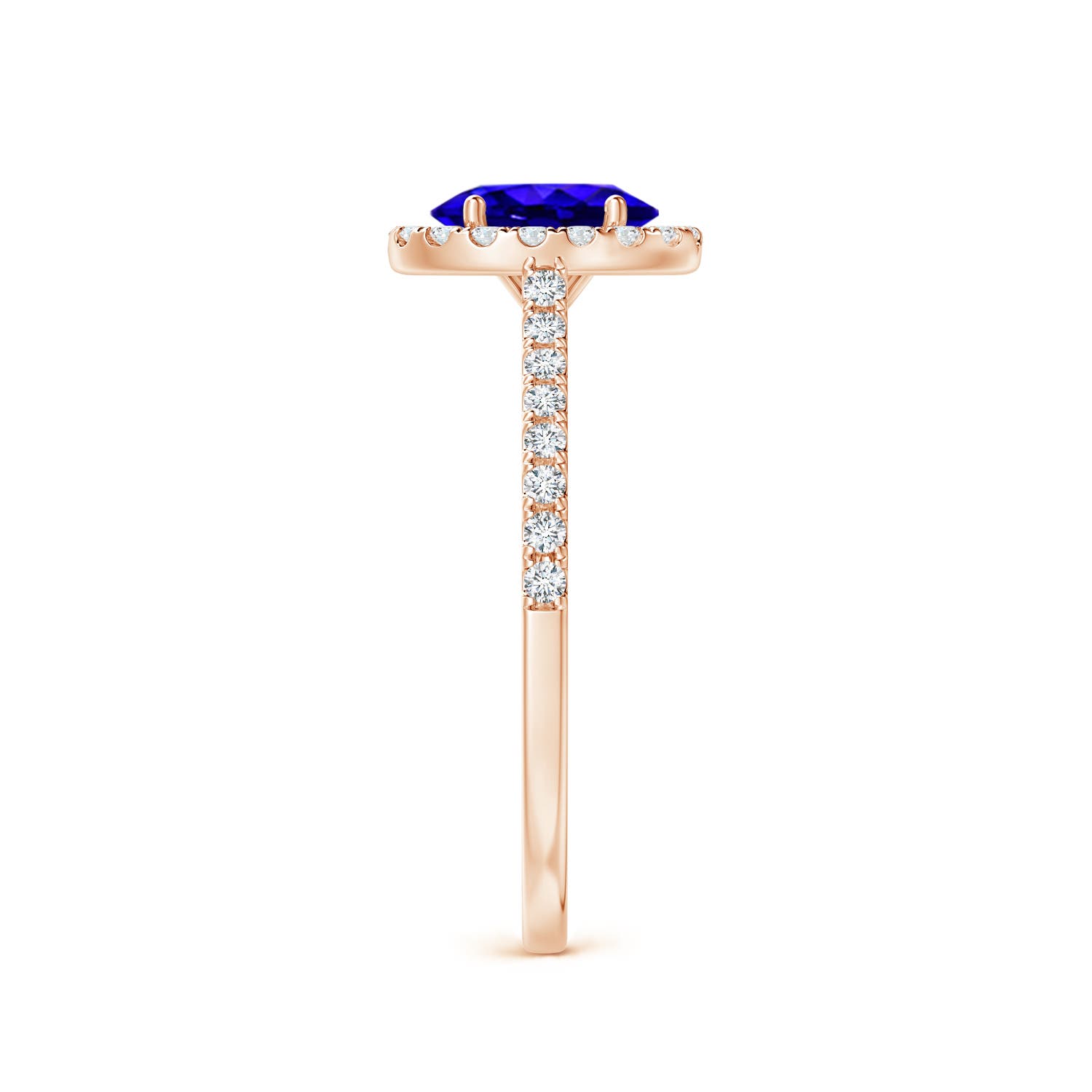 AAAA - Tanzanite / 1.06 CT / 14 KT Rose Gold