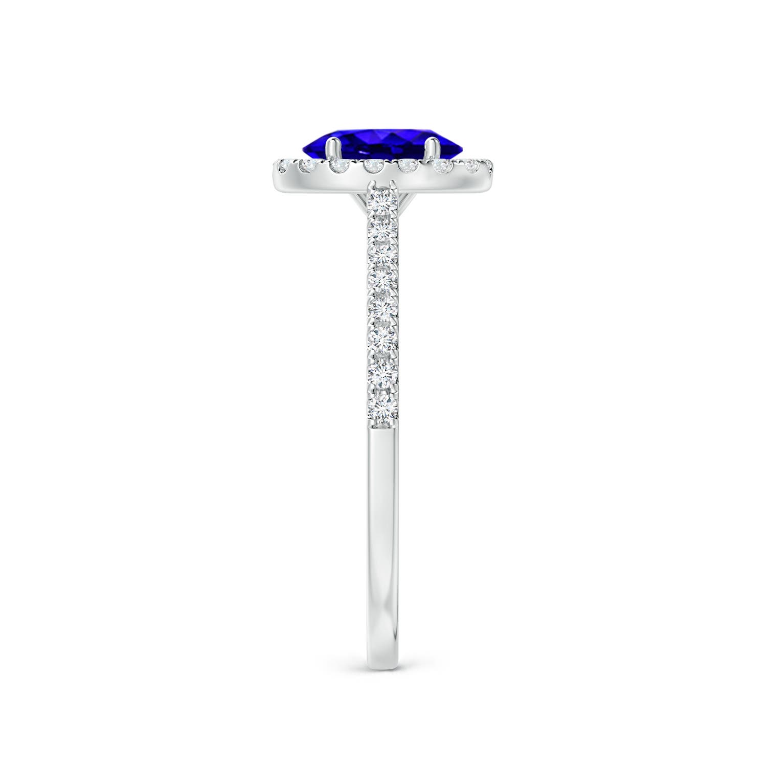 AAAA - Tanzanite / 1.06 CT / 14 KT White Gold