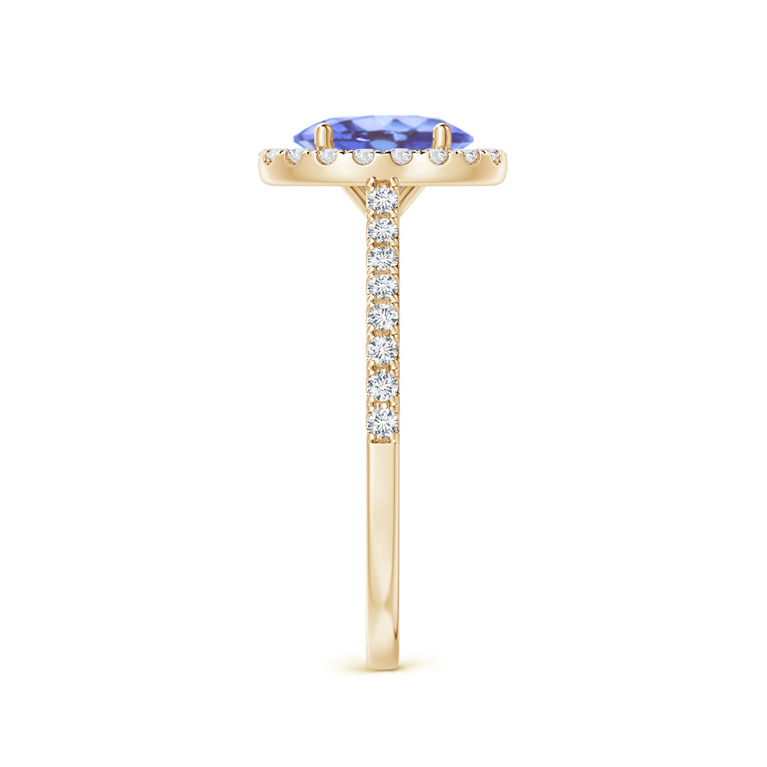 A - Tanzanite / 1.59 CT / 14 KT Yellow Gold