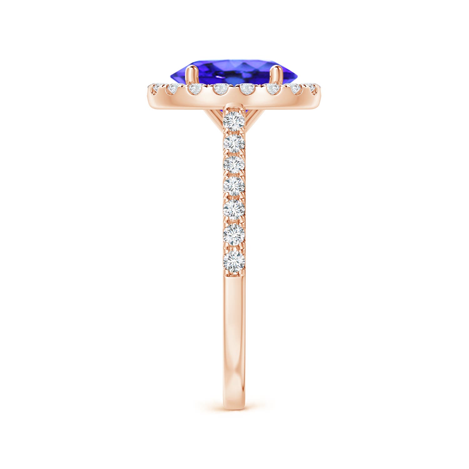 AAA - Tanzanite / 2.35 CT / 14 KT Rose Gold