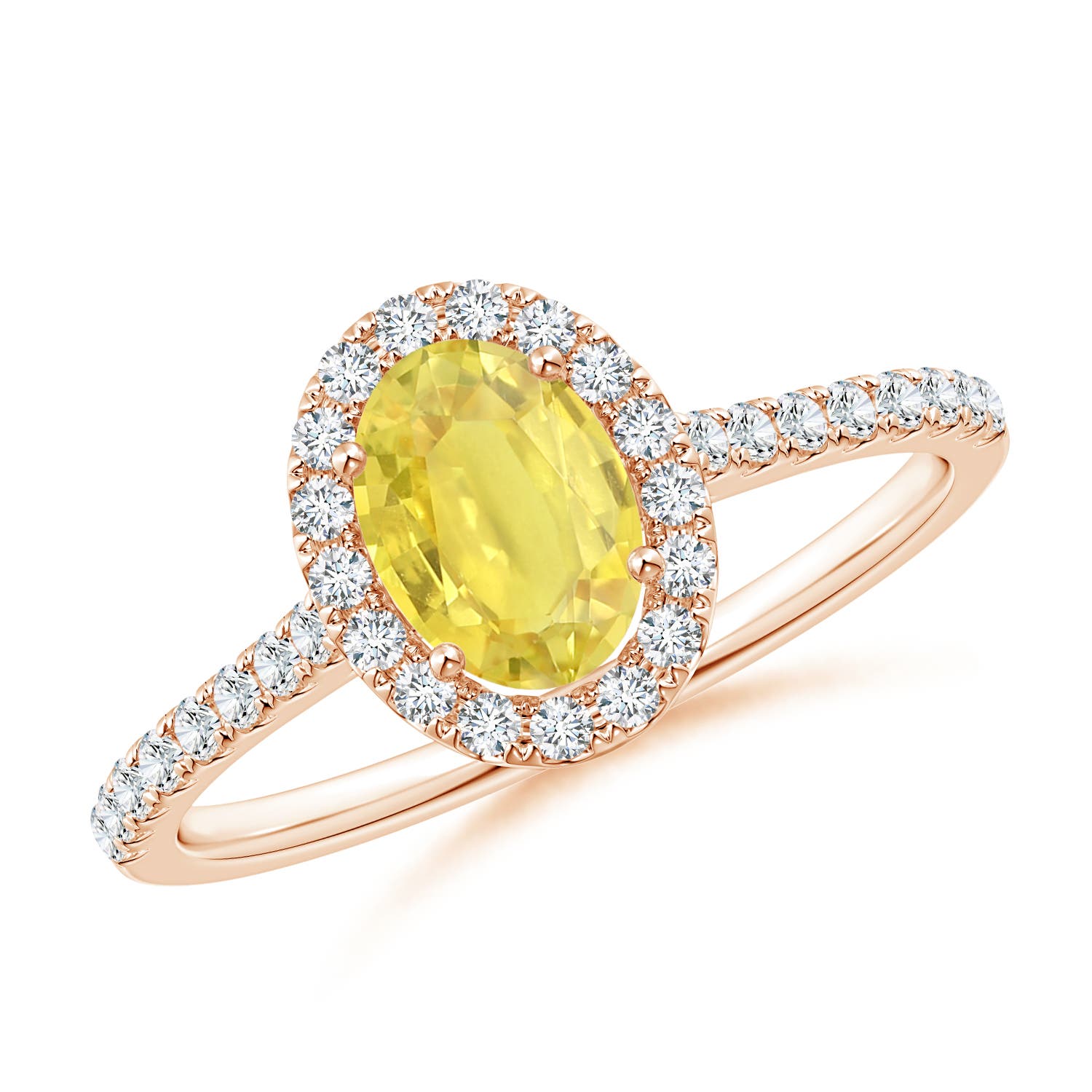 A - Yellow Sapphire / 1.26 CT / 14 KT Rose Gold