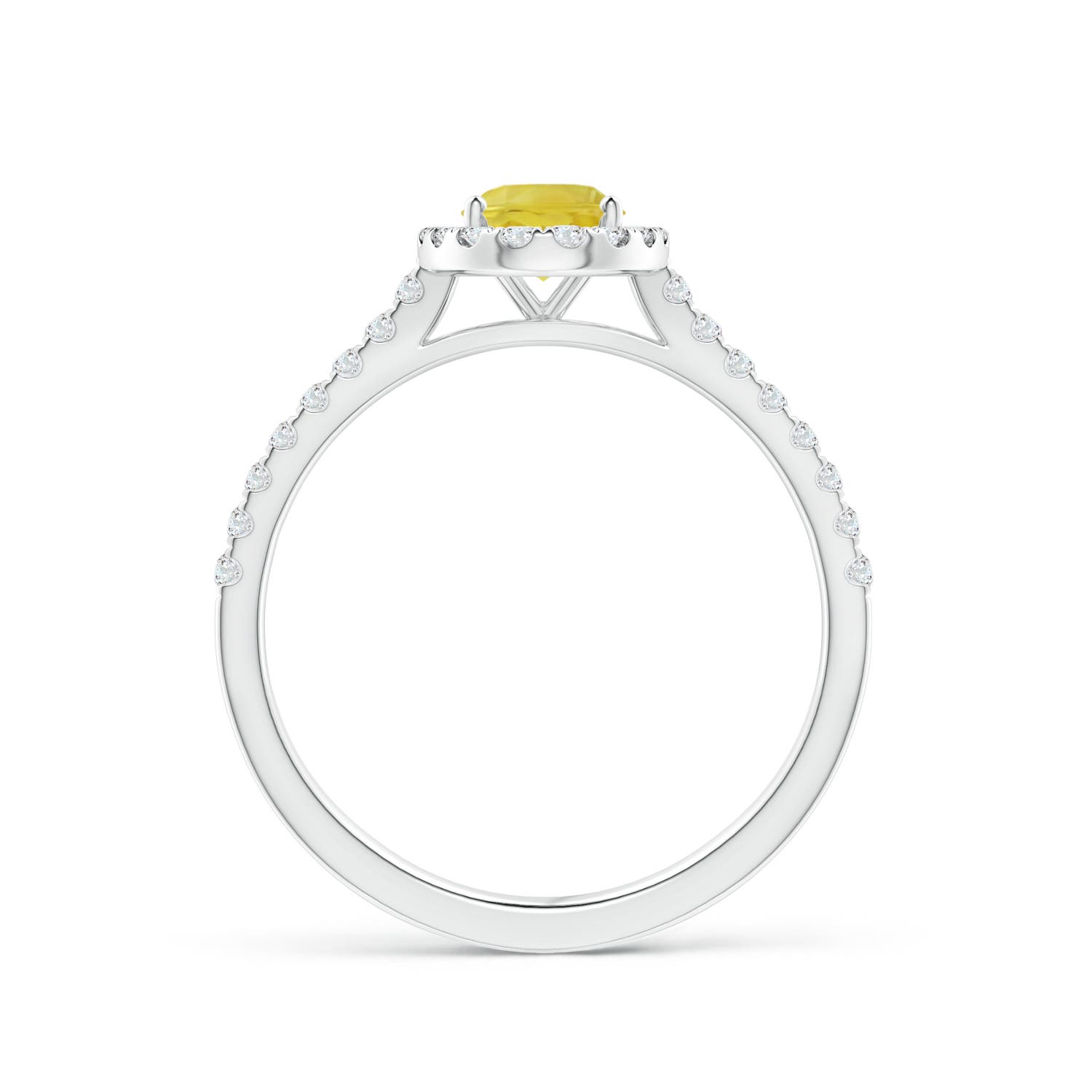 A - Yellow Sapphire / 1.26 CT / 14 KT White Gold