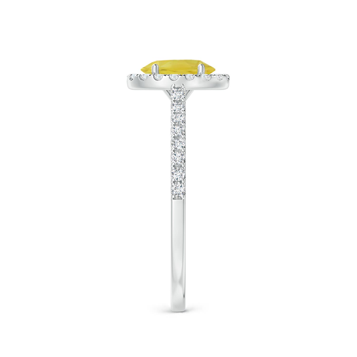 A - Yellow Sapphire / 1.26 CT / 14 KT White Gold