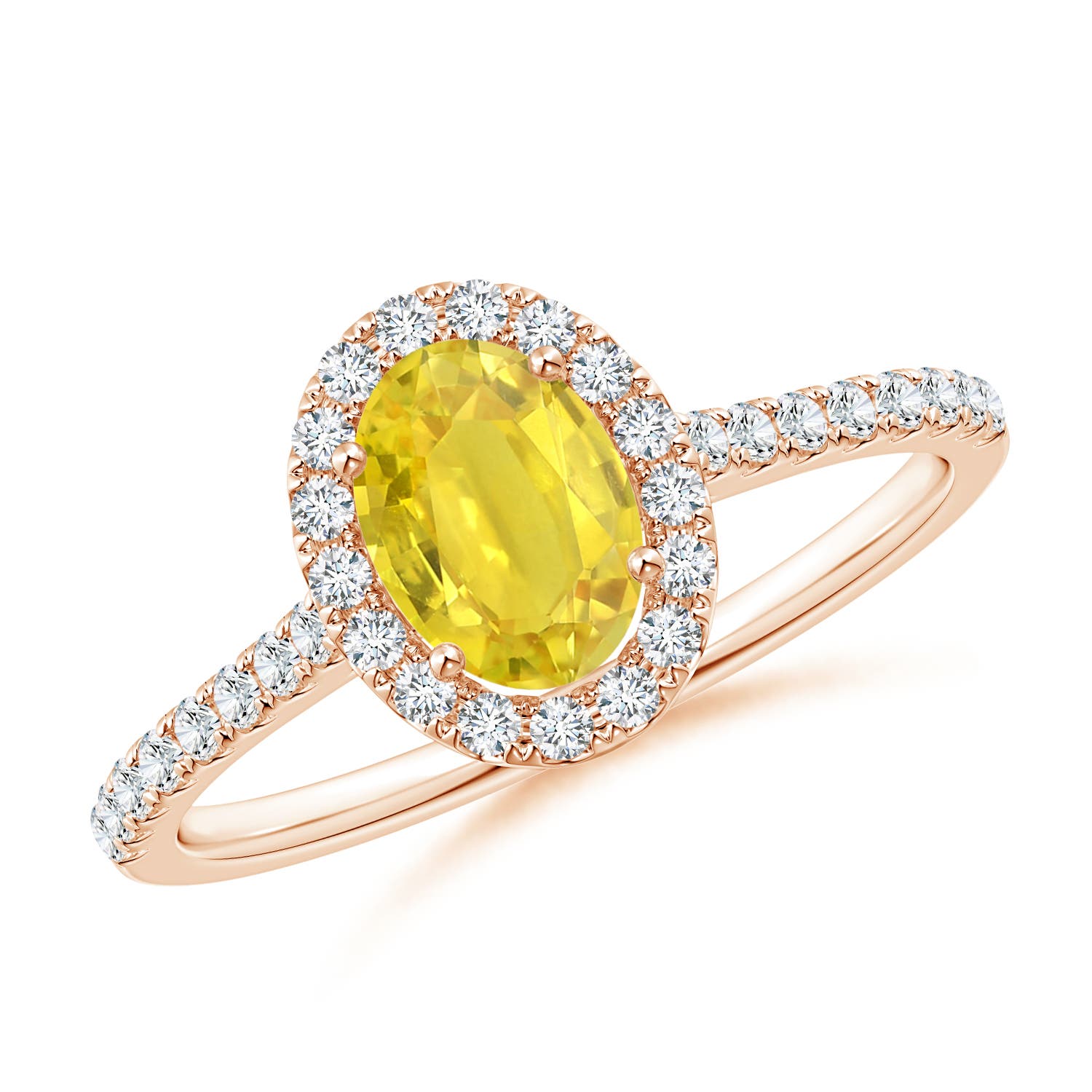 AA - Yellow Sapphire / 1.26 CT / 14 KT Rose Gold