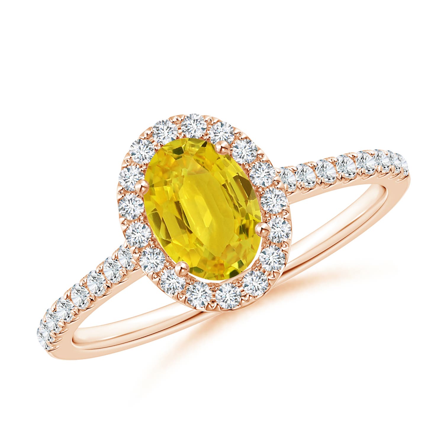 AAA - Yellow Sapphire / 1.26 CT / 14 KT Rose Gold