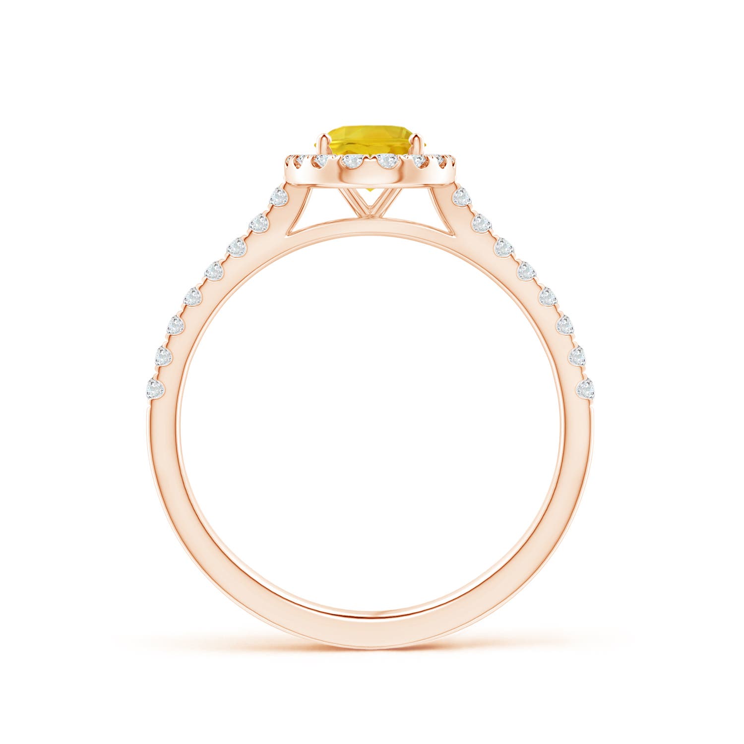 AAA - Yellow Sapphire / 1.26 CT / 14 KT Rose Gold