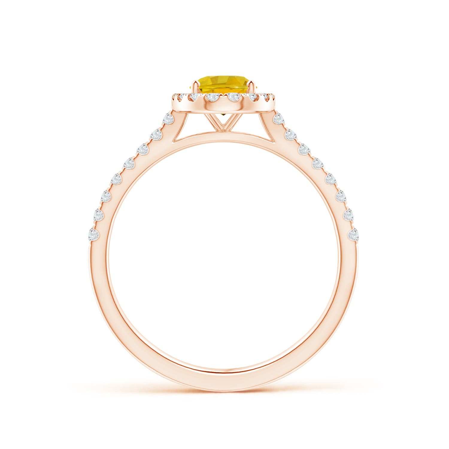 AAAA - Yellow Sapphire / 1.26 CT / 14 KT Rose Gold