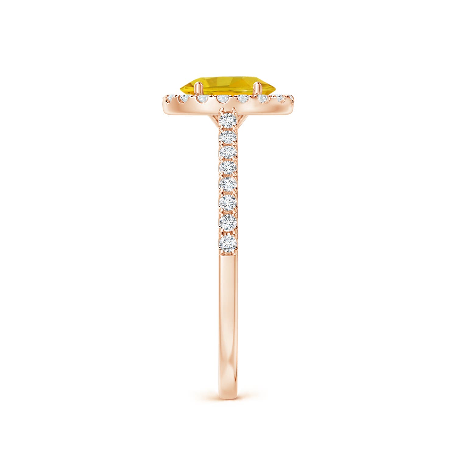 AAAA - Yellow Sapphire / 1.26 CT / 14 KT Rose Gold