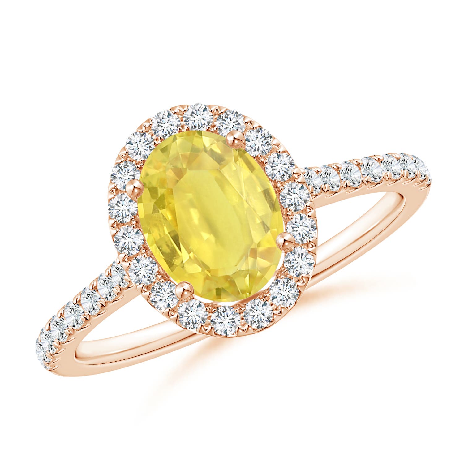 A - Yellow Sapphire / 1.84 CT / 14 KT Rose Gold