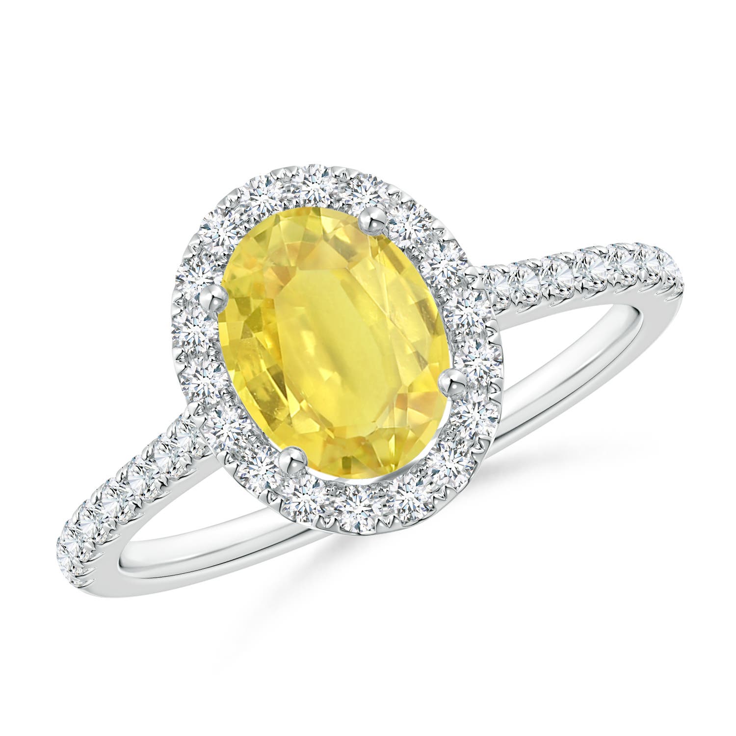 A - Yellow Sapphire / 1.84 CT / 14 KT White Gold