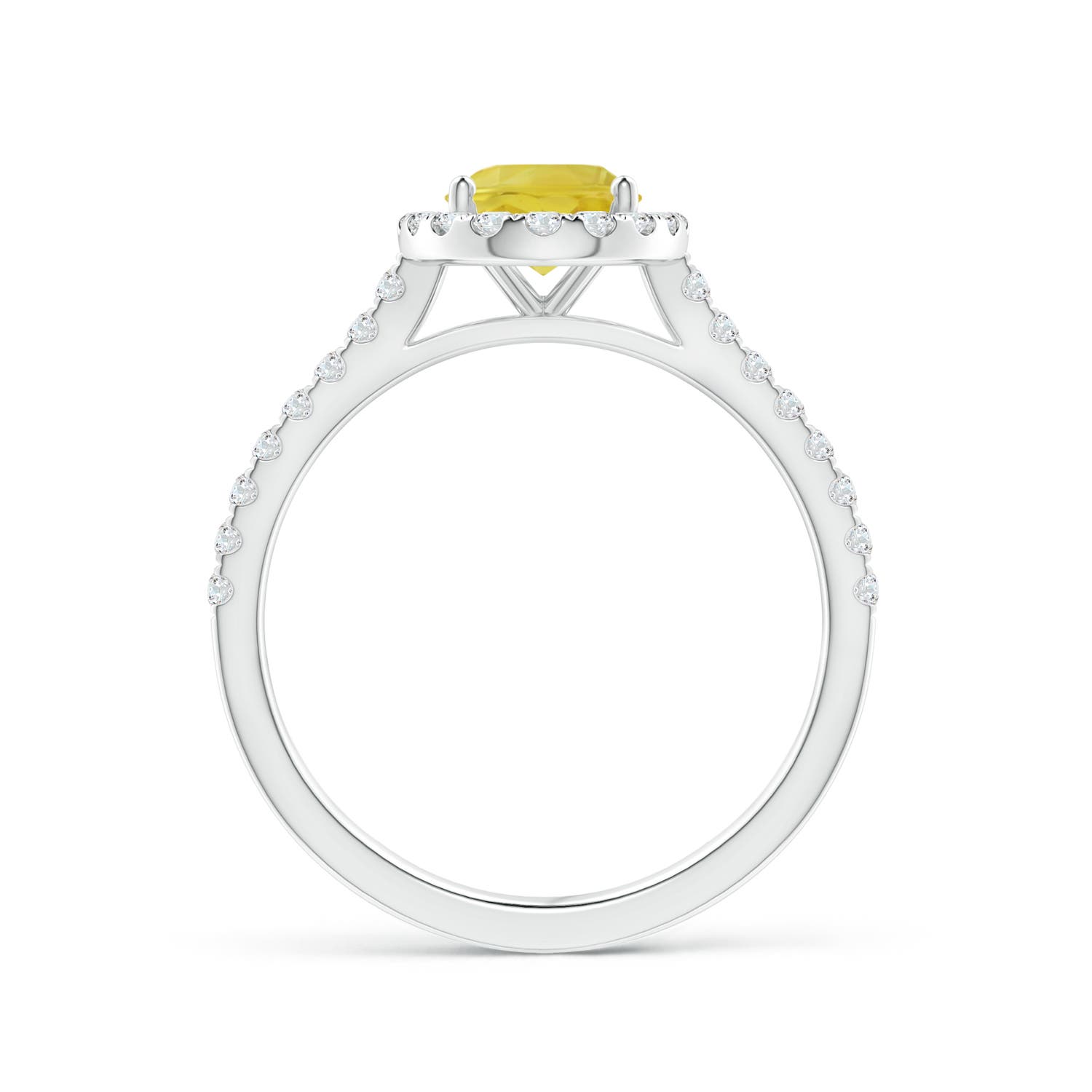 A - Yellow Sapphire / 1.84 CT / 14 KT White Gold