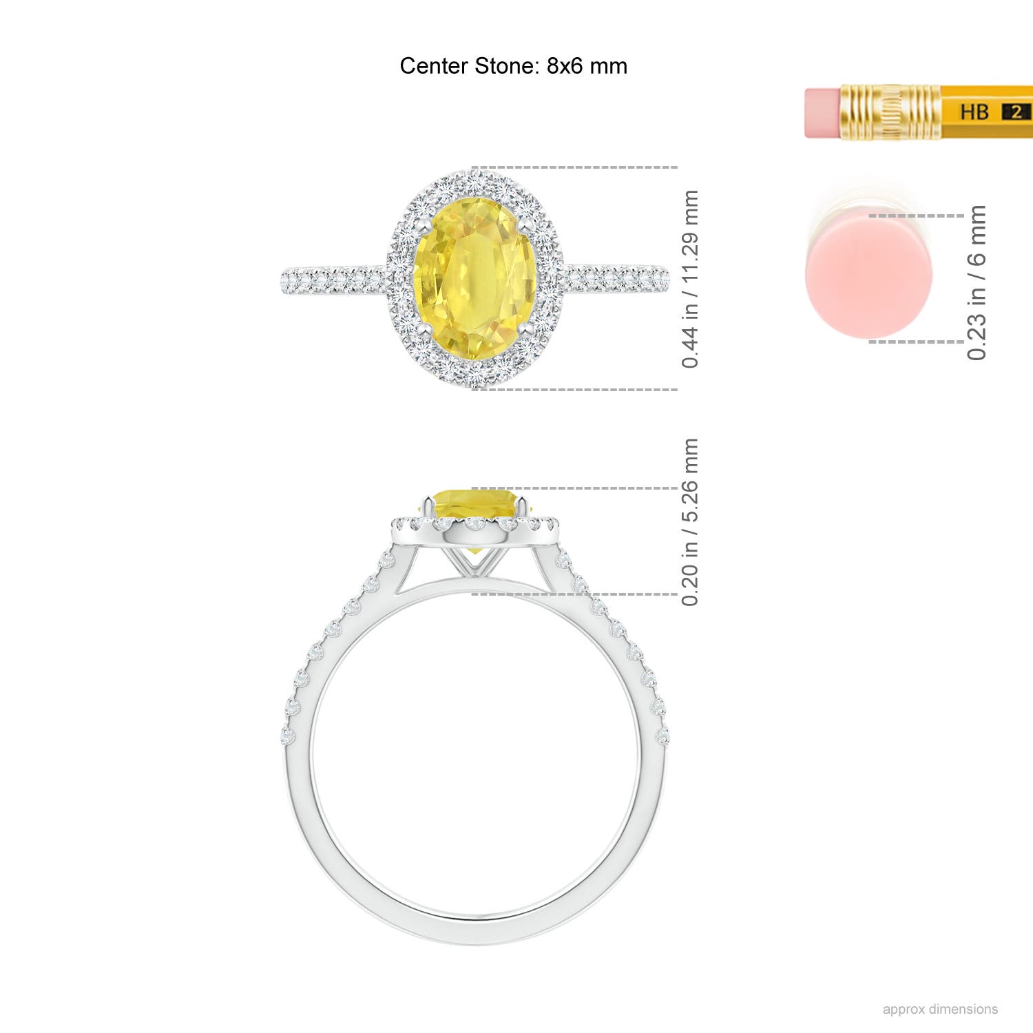 A - Yellow Sapphire / 1.84 CT / 14 KT White Gold