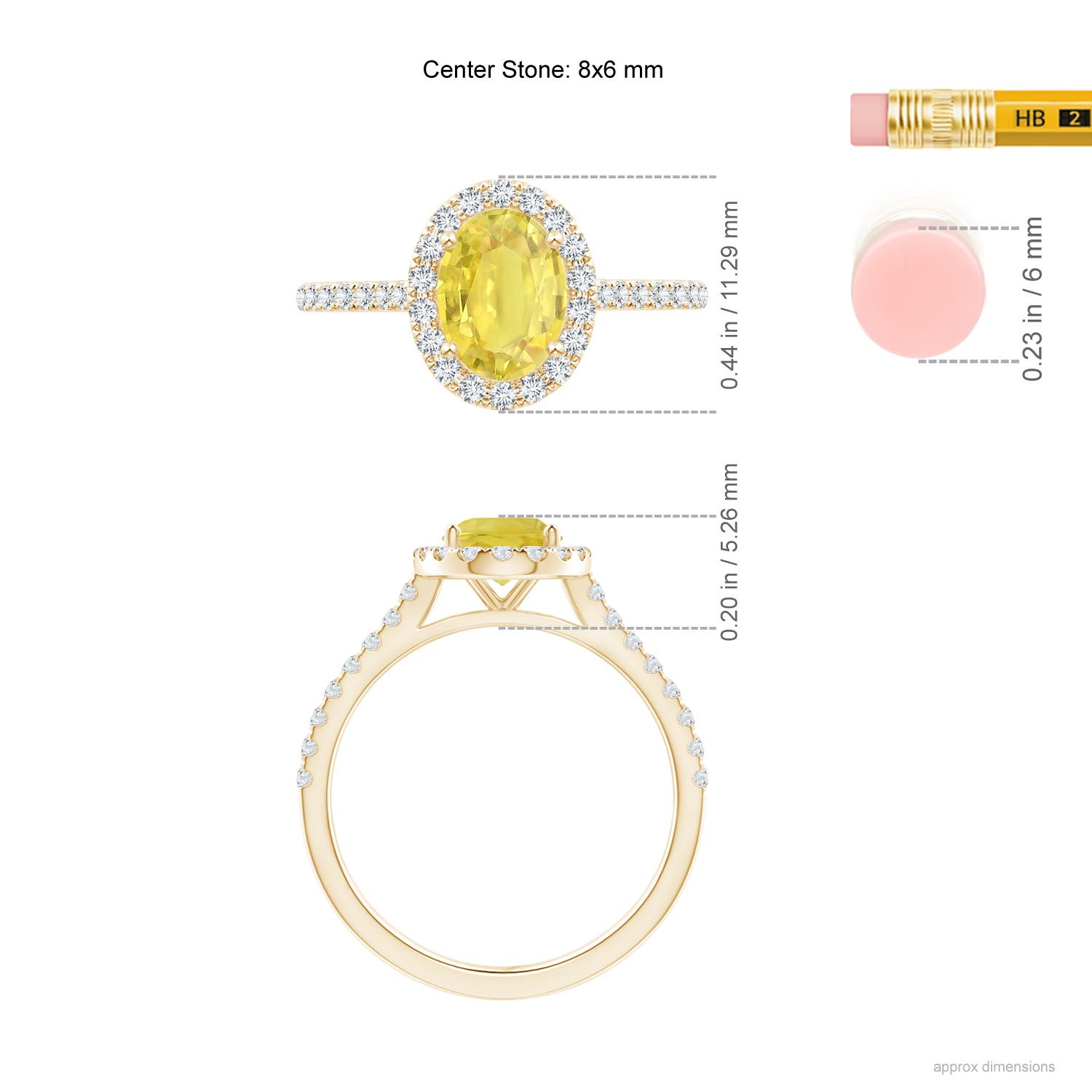 A - Yellow Sapphire / 1.84 CT / 14 KT Yellow Gold