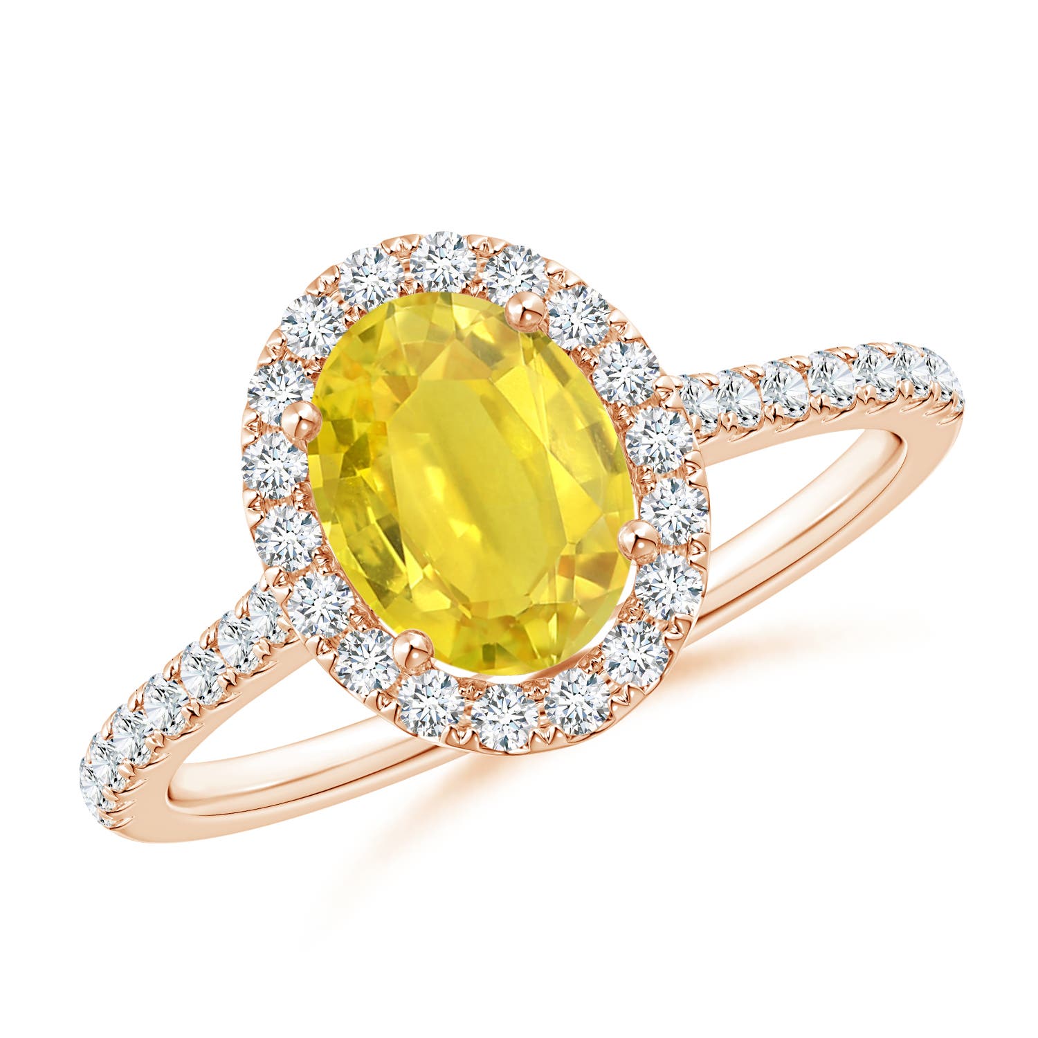 AA - Yellow Sapphire / 1.84 CT / 14 KT Rose Gold