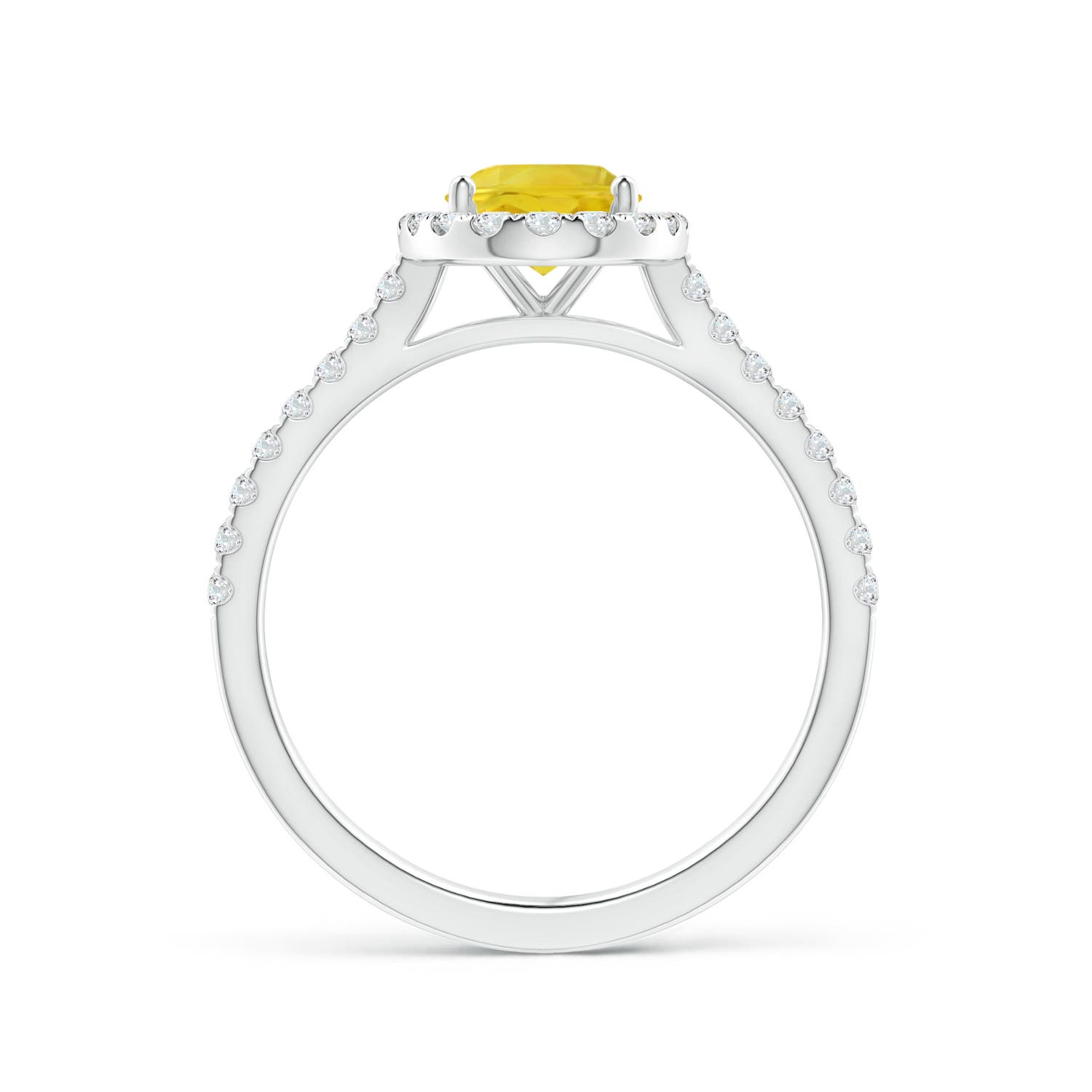 AA - Yellow Sapphire / 1.84 CT / 14 KT White Gold