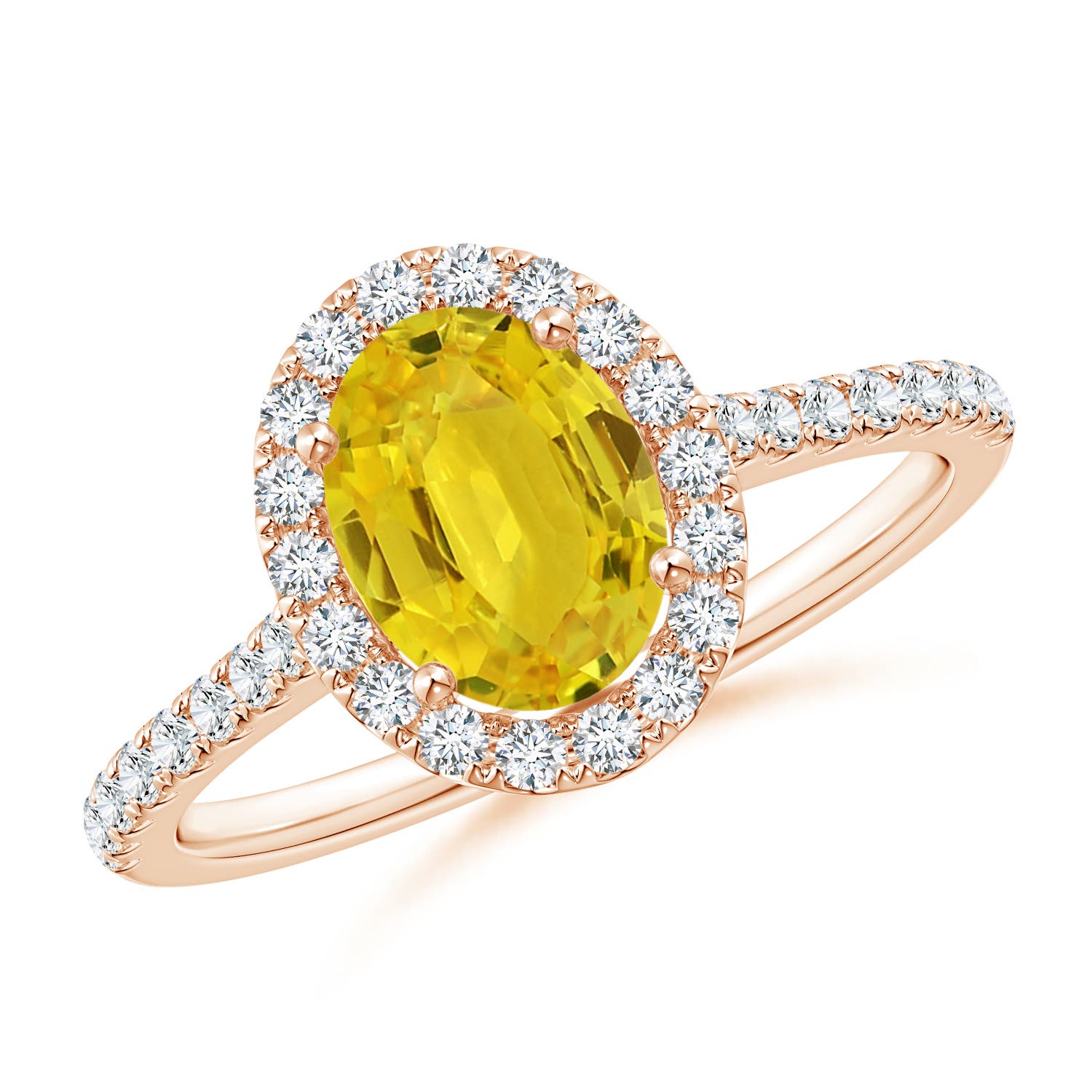 AAA - Yellow Sapphire / 1.84 CT / 14 KT Rose Gold